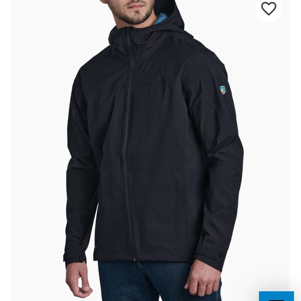 Kuhl Men's Black Hooded Raincoat
